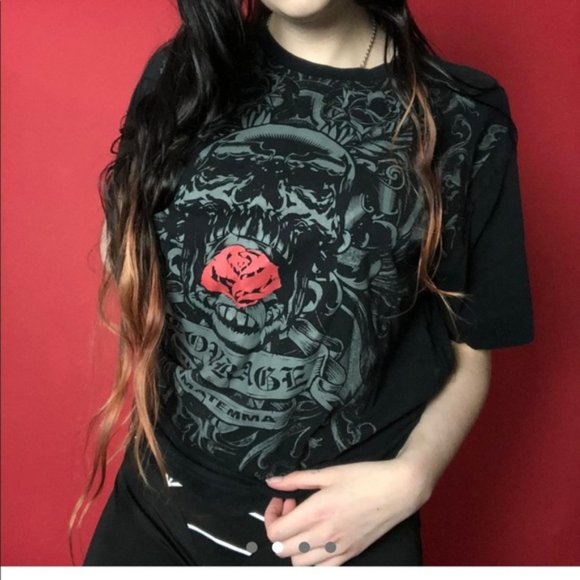Skull and rose ultimate MMA tee shirt ?????? - Picture 2 of 4